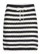 Tjw Striped Crochet Skirt Kort Kjol Black Tommy Jeans