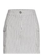 Gina Tricot Striped Skirt Vit