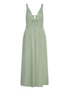 Yastrima Strap Long Dress - Ka Knälång Klänning Green YAS