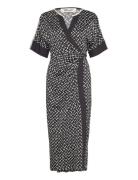 Dvf Dorothea Dress Knälång Klänning Black Diane Von Furstenberg