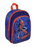 Marvel Spiderman Backpack With Front Pocket Ryggsäck Väska Blue Underc...
