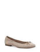 Woms Ballerina Ballerinaskor Ballerinas Cream Tamaris