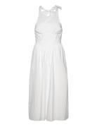 Kylen Poplin Midi Dress Knälång Klänning White Bardot