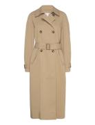 Double-Breasted Cotton Trench Coat Trench Coat Rock Beige Mango