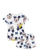 Pyjama Pyjamas Set White Mickey Mouse