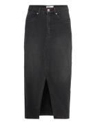 Vero Moda Vmveri Hr Calf Denim Skirt Ga Mix Noos Svart