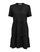 Onltiri-Caro S/S V-Neck Lin Dress Cc Pnt Kort Klänning Black ONLY