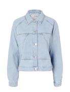 Slfhazel Ls Light Ice Blue Denim Jacket Jeansjacka Denimjacka Blue Sel...