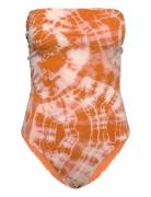 Cosmo Open Back Swimsuit - Layla Baddräkt Badkläder Orange Rabens Sal ...