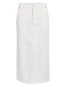 Objtalia Hw Twill Skirt 132 Knälång Kjol White Object