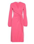 Catjaiw Wrap Dress Knälång Klänning Pink InWear