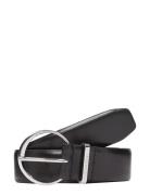 Must Rnd Buckle Belt 3.0 Bälte Black Calvin Klein