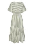 Yasroos Ss Long Dress S. Knälång Klänning Khaki Green YAS