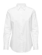 Easy Care Stretch Cotton Shirt Tops Shirts Long-sleeved White Lauren R...