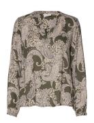 Kaffe Paisley Blouse Grön