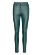 Sc-Pam Bottoms Trousers Leather Leggings-Byxor Green Soyaconcept
