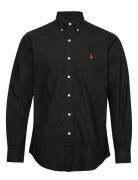 Custom Fit Garment-Dyed Oxford Shirt Designers Shirts Casual Black Pol...