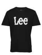 Wobbly Logo Tee Tops T-shirts Short-sleeved Black Lee Jeans
