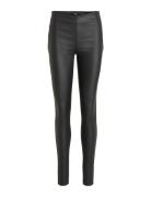 Objbelle Mw Coated Leggings Noos Bottoms Trousers Leather Leggings-Byx...