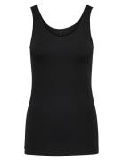 Onllive Love S/L Tank Top Tops T-shirts & Tops Sleeveless Black ONLY