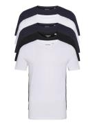Jjeorganic Basic Tee Ss O-Neck 5Pk Mp Tops T-shirts Short-sleeved Blac...