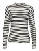 Candacekb Stripe Ls Tops T-shirts & Tops Long-sleeved Black Karen By S...