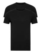Tee 2-Pack Bamboo Fsc Tops T-shirts Short-sleeved Black Resteröds