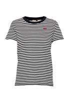 Perfect Tee Raita Stripe Cavia Tops T-shirts & Tops Short-sleeved Blac...