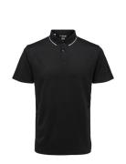 Selected Homme Slhleroy Ss Polo Noos Svart