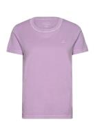 Sunfaded C-Neck Ss T-Shirt Tops T-shirts & Tops Short-sleeved Purple G...