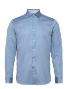 Slhslimflex-Park Shirt Ls B Tops Shirts Casual Blue Selected Homme