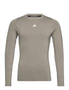 Tf Ls Tee Sport T-shirts Long-sleeved Beige Adidas Performance