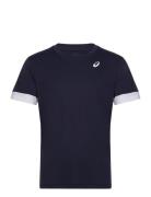 Men Court Ss Top Sport T-shirts Short-sleeved Blue Asics