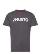 M Musto Logo Tee Sport T-shirts Short-sleeved Grey Musto