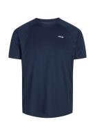 ZEBDIA Men Sports T-Shirt/Chest Print Marinblå