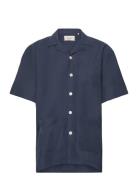 Bocchia Shirt Tops Shirts Short-sleeved Navy Forét