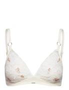 CHANTELLE Fleurs Wirefree Triangle Bra Vit