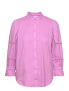 Calaris-M Tops Shirts Long-sleeved Pink MbyM