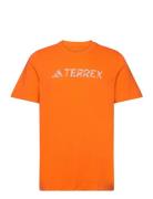 Terrex Classic Logo T-Shirt Sport T-shirts Short-sleeved Orange Adidas...