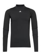 Tf Cr Ls Tee Sport T-shirts Long-sleeved Black Adidas Performance