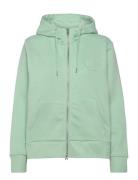 GANT Reg Tonal Shield Zip Hoodie Grön