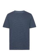 Narrow Striped Slub Tee - Gots/Vega Tops T-shirts Short-sleeved Blue K...
