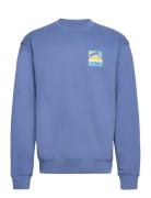 Geo Back Print Sweatshirt Tops Sweat-shirts & Hoodies Sweat-shirts Blu...
