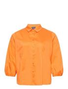 Basco Tops Shirts Long-sleeved Orange Persona By Marina Rinaldi