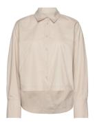 Neolaiw Cropped Shirt Tops Shirts Long-sleeved Beige InWear