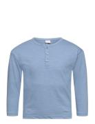 Top Ls Essential Solid Tops T-shirts Long-sleeved T-shirts Blue Lindex