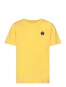 Regular Fit Badge T-Shirt - Gots/Ve Tops T-shirts Short-sleeved Yellow...