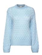 Yasbubba Ls Knit Pullover S. Noos Tops Knitwear Jumpers Blue YAS