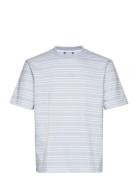 M. Hanger Striped Tee Designers T-shirts Short-sleeved Blue HOLZWEILER