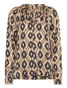 Sc-Tammi Tops Blouses Long-sleeved Beige Soyaconcept